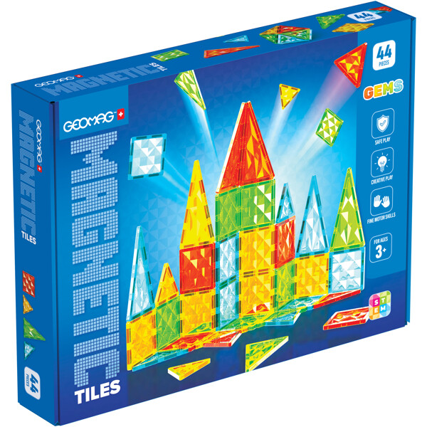 Geomag Magnetic Tiles Gems 44 Delar